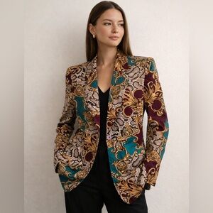 SK & Company 100% Silk Blazer Size 4 Petite